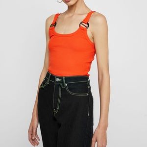 Orange crop top